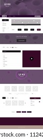 Dark Red vector Material Design Kit with liquid shapes. Creative illustration in halftone marble style with gradient. This sample is for your landing page.