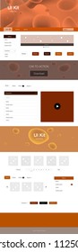 Dark Red vector Material Design Kit with liquid shapes. Colorful illustration in abstract memphis style with gradient. This template you can use for landing pages.
