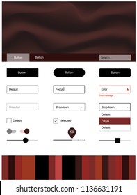 Dark Red vector Material Design Kit with liquid shapes. Colorful illustration in abstract memphis style with gradient. This sample is for your landing page.