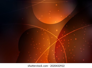 Dark Red vector Modern abstract illustration with colorful dots, lines. Beautiful colored illustration with blurred circles in nature style. Modern design for a business card.