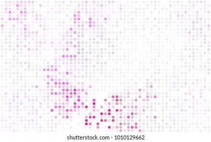 Dark Red vector modern geometrical circle abstract background. Dotted texture template. Geometric pattern in halftone style with gradient. 