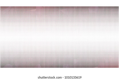 Dark Red vector modern geometrical circle abstract background. Dotted texture template. Geometric pattern in halftone style with gradient. 