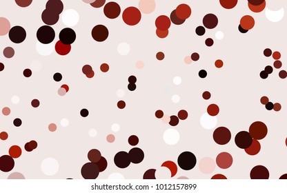 Dark Red vector modern geometrical circle abstract background. Dotted texture template. Geometric pattern in halftone style with gradient. 