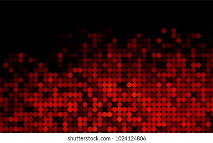 Dark Red vector modern geometrical circle abstract background. Dotted texture template. Geometric pattern in halftone style with gradient. 