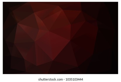 Dark Red vector modern geometrical abstract background. Texture, new background. Geometric background in Origami style with gradient. 