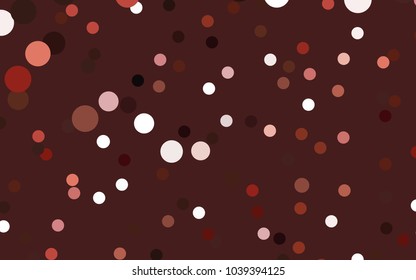 Dark Red vector modern geometrical circle abstract background. Dotted texture template. Geometric pattern in halftone style with gradient. 