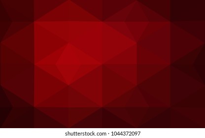 Dark Red vector modern geometrical abstract background. Texture, new background. Geometric background in Origami style with gradient. 