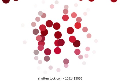 Dark Red vector modern geometrical circle abstract background. Dotted texture template. Geometric pattern in halftone style with gradient. 