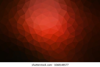Dark Red vector modern geometrical abstract background. Texture, new background. Geometric background in Origami style with gradient. 