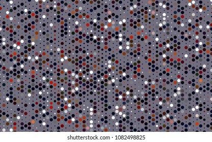 Dark Red vector modern geometrical circle abstract background. Dotted texture template. Geometric pattern in halftone style with gradient. 