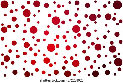 Dark Red vector modern geometrical circle abstract background. Dotted texture template. Geometric pattern in halftone style with gradient. 
