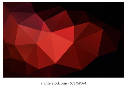 Dark Red vector modern geometrical abstract background. Texture, new background. Geometric background in Origami style with gradient. 