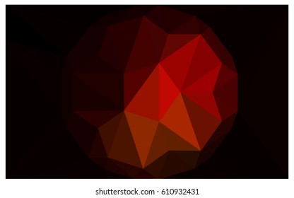 Dark red vector modern geometrical abstract background. Texture, new background. Geometric background in Origami style with gradient. 