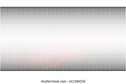 Dark Red vector modern geometrical circle abstract background. Dotted texture template. Geometric pattern in halftone style with gradient. 