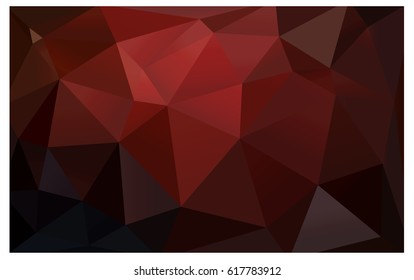 Dark Red vector modern geometrical abstract background. Texture, new background. Geometric background in Origami style with gradient. 