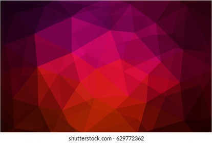 Dark Red vector modern geometrical abstract background. Texture, new background. Geometric background in Origami style with gradient. 