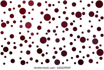 Dark Red vector modern geometrical circle abstract background. Dotted texture template. Geometric pattern in halftone style with gradient. 