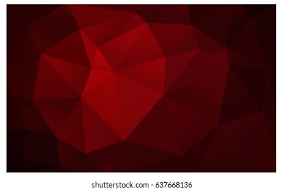 Dark Red vector modern geometrical abstract background. Texture, new background. Geometric background in Origami style with gradient. 