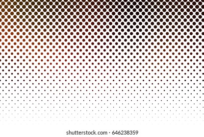 Dark Red vector modern geometrical circle abstract background. Dotted texture template. Geometric pattern in halftone style with gradient. 