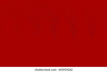 Dark Red vector modern geometrical circle abstract background. Dotted texture template. Geometric pattern in halftone style with gradient. 