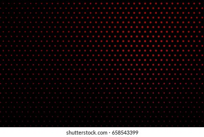 Dark Red vector modern geometrical circle abstract background. Dotted texture template. Geometric pattern in halftone style with gradient. 