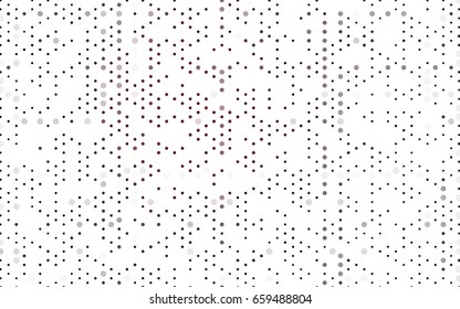 Dark Red vector modern geometrical circle abstract background. Dotted texture template. Geometric pattern in halftone style with gradient. 