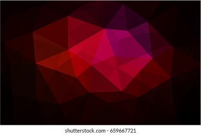 Dark Red vector modern geometrical abstract background. Texture, new background. Geometric background in Origami style with gradient. 