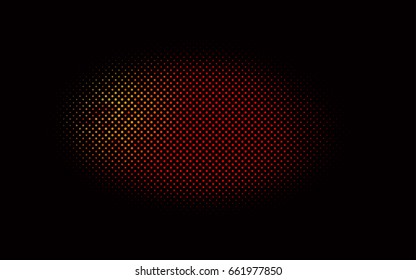 Dark Red vector modern geometrical circle abstract background. Dotted texture template. Geometric pattern in halftone style with gradient. 