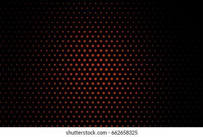 Dark Red vector modern geometrical circle abstract background. Dotted texture template. Geometric pattern in halftone style with gradient. 