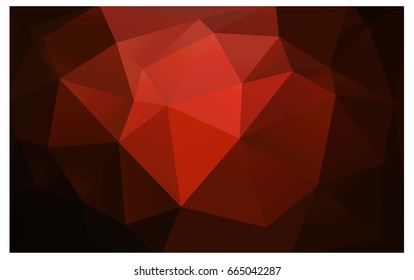 Dark Red vector modern geometrical abstract background. Texture, new background. Geometric background in Origami style with gradient. 