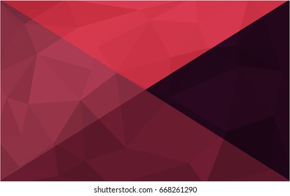 Dark Red vector modern geometrical abstract background. Texture, new background. Geometric background in Origami style with gradient. 