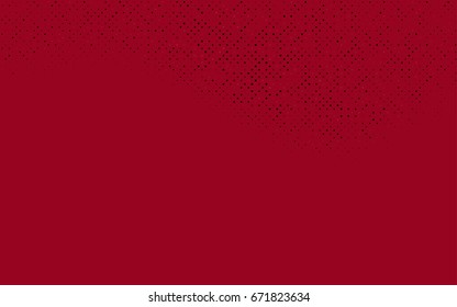 Dark Red vector modern geometrical circle abstract background. Dotted texture template. Geometric pattern in halftone style with gradient. 