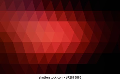 Dark Red vector modern geometrical abstract background. Texture, new background. Geometric background in Origami style with gradient. 