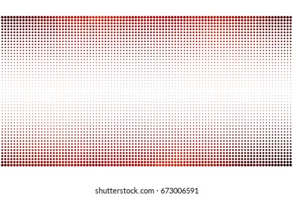 Dark Red vector modern geometrical circle abstract background. Dotted texture template. Geometric pattern in halftone style with gradient. 
