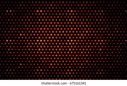 Dark Red vector modern geometrical circle abstract background. Dotted texture template. Geometric pattern in halftone style with gradient. 