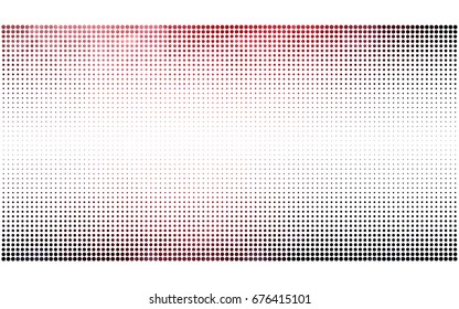 Dark Red vector modern geometrical circle abstract background. Dotted texture template. Geometric pattern in halftone style with gradient. 