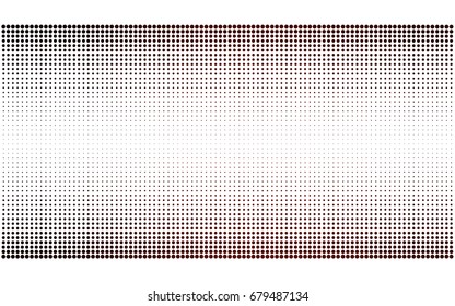 Dark Red vector modern geometrical circle abstract background. Dotted texture template. Geometric pattern in halftone style with gradient. 