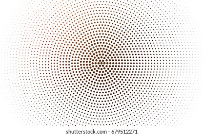 Dark Red vector modern geometrical circle abstract background. Dotted texture template. Geometric pattern in halftone style with gradient. 