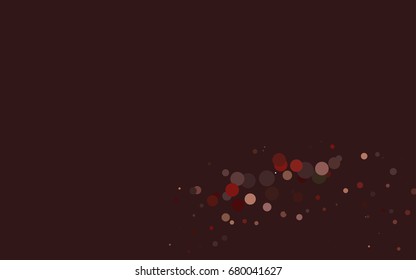 Dark Red vector modern geometrical circle abstract background. Dotted texture template. Geometric pattern in halftone style with gradient. 