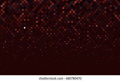 Dark Red vector modern geometrical circle abstract background. Dotted texture template. Geometric pattern in halftone style with gradient. 