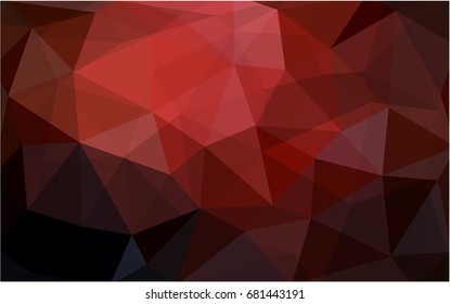 Dark Red vector modern geometrical abstract background. Texture, new background. Geometric background in Origami style with gradient. 