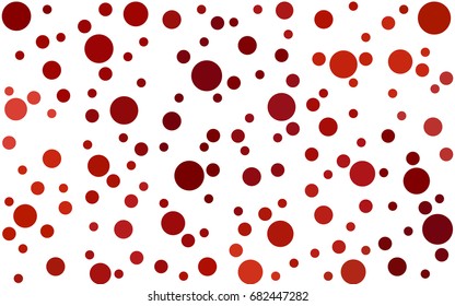 Dark Red vector modern geometrical circle abstract background. Dotted texture template. Geometric pattern in halftone style with gradient. 