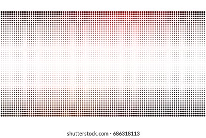 Dark Red vector modern geometrical circle abstract background. Dotted texture template. Geometric pattern in halftone style with gradient. 