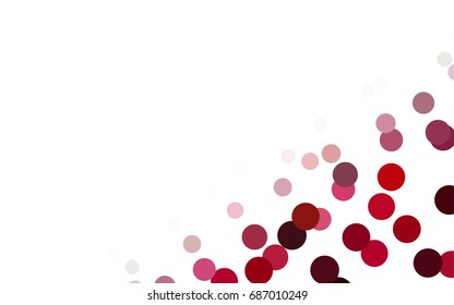Dark Red vector modern geometrical circle abstract background. Dotted texture template. Geometric pattern in halftone style with gradient. 
