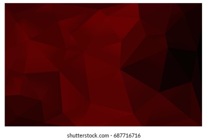 Dark Red vector modern geometrical abstract background. Texture, new background. Geometric background in Origami style with gradient. 