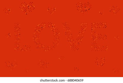 Dark Red vector modern geometrical circle abstract background. Dotted texture template. Geometric pattern in halftone style with gradient. 