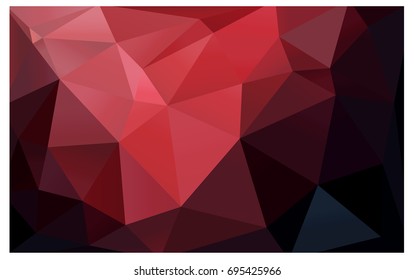 Dark Red vector modern geometrical abstract background. Texture, new background. Geometric background in Origami style with gradient. 
