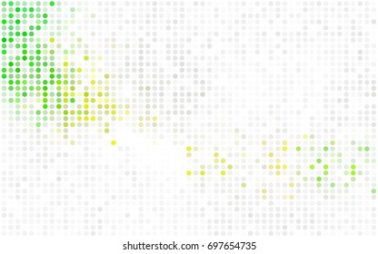 Dark Red vector modern geometrical circle abstract background. Dotted texture template. Geometric pattern in halftone style with gradient. 