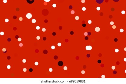 Dark Red vector modern geometrical circle abstract background. Dotted texture template. Geometric pattern in halftone style with gradient. 