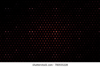 Dark Red vector modern geometrical circle abstract background. Dotted texture template. Geometric pattern in halftone style with gradient. 
